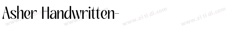 Asher Handwritten字体转换